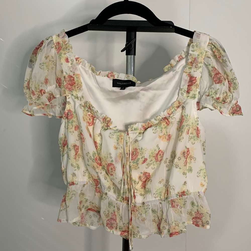 Libby Top MAJORELLE Color: White Prairie Size: M NWOT
